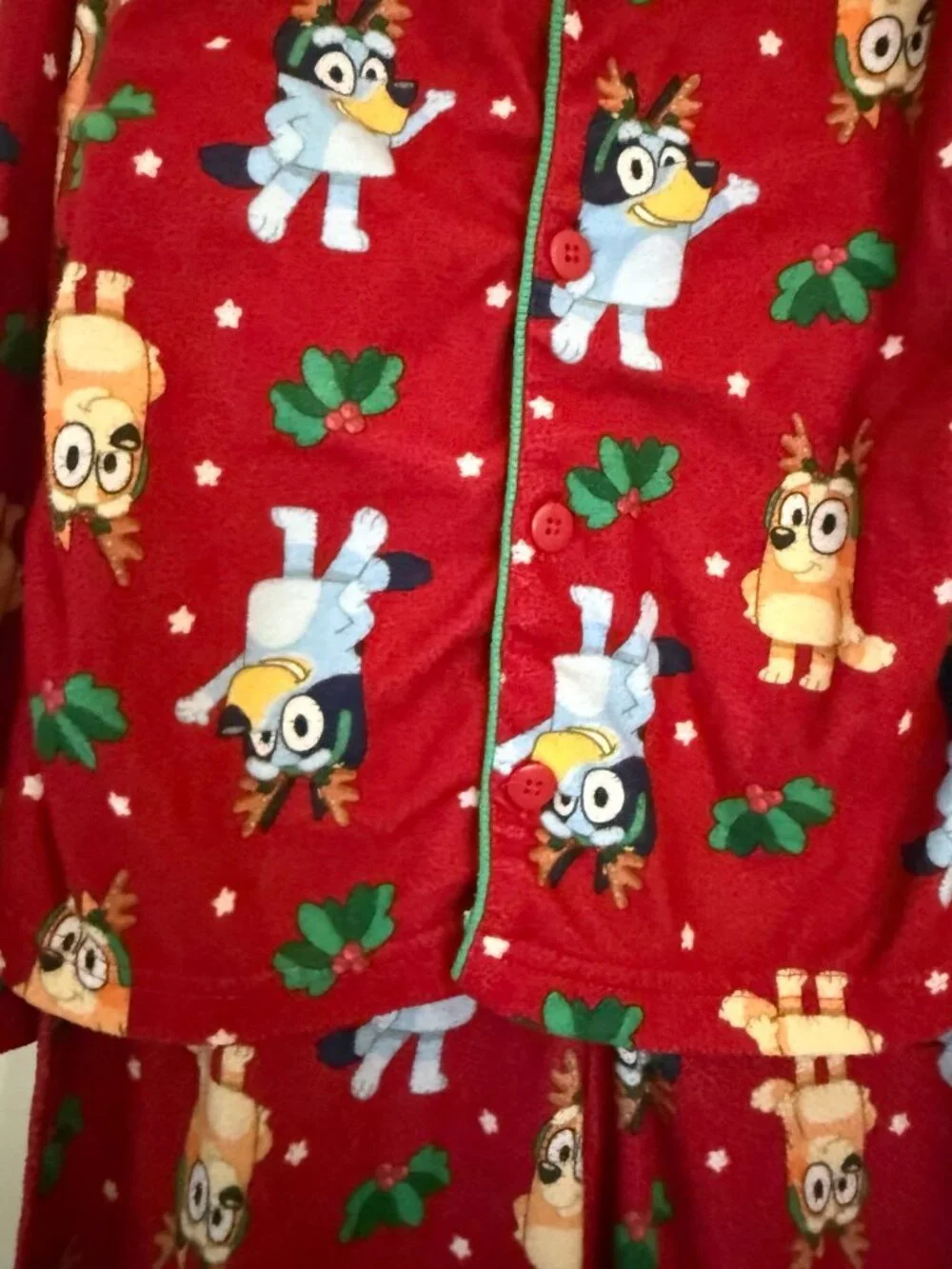 5T bluey holiday pajamas set